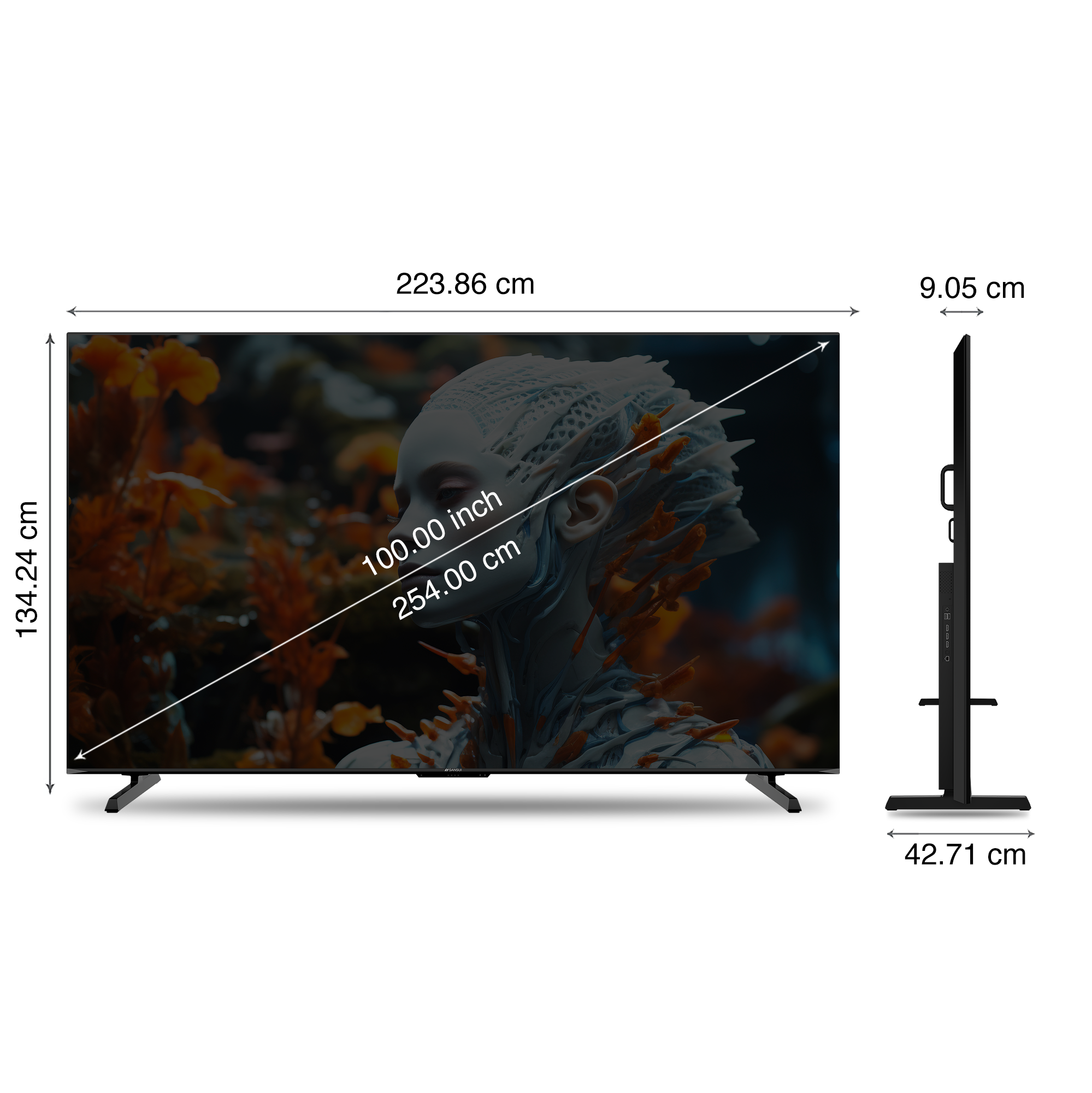 Sansui 254cm (100 inches) QLED+ (4K) Far Field Google TV