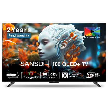 Sansui 254cm (100 inches) QLED+ (4K) Far Field Google TV