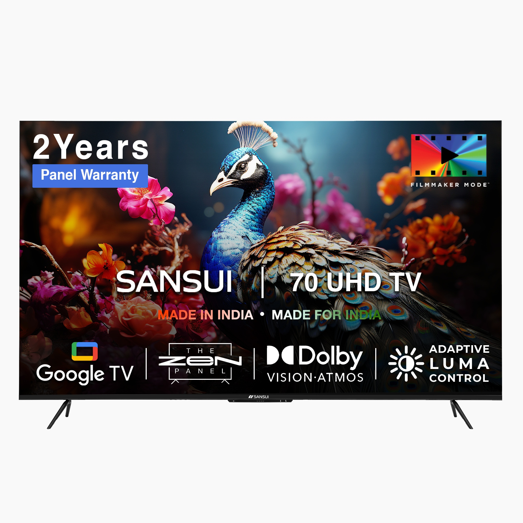 Sansui 70 Inch Ultra HD 4K Far Field Google TV - Dolby Vision | Sansui