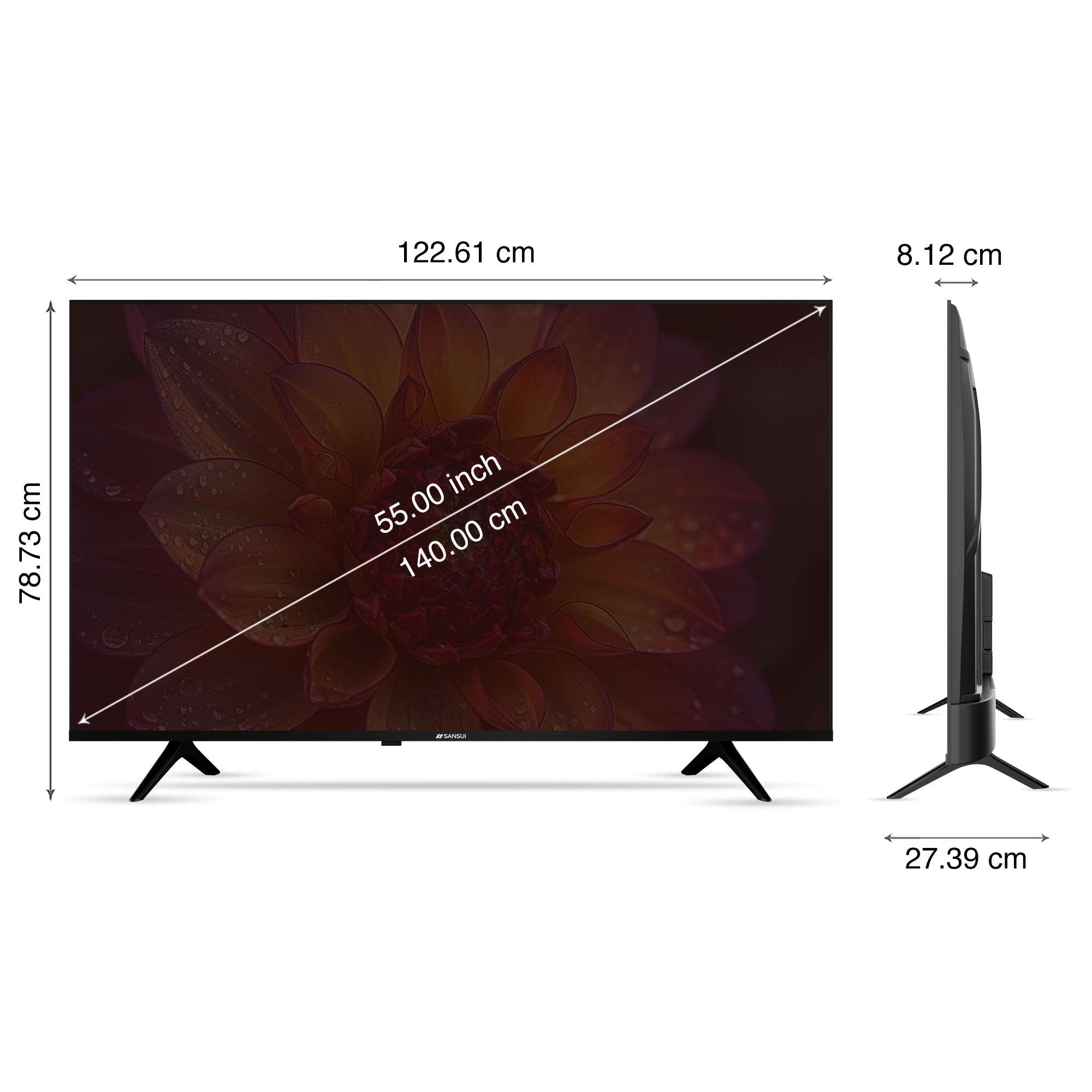 Sansui 55 Inch Ultra HD 4K Google TV with  Dolby Vision, Dolby Audio