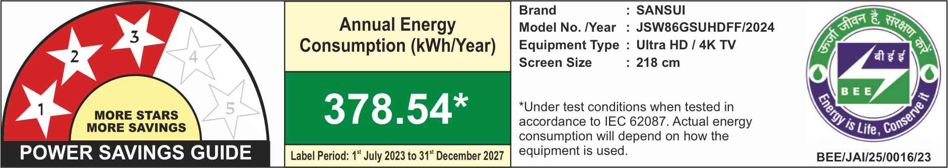 Sansui 218cm (86 inches) Ultra HD (4K) Far Field  Google TV